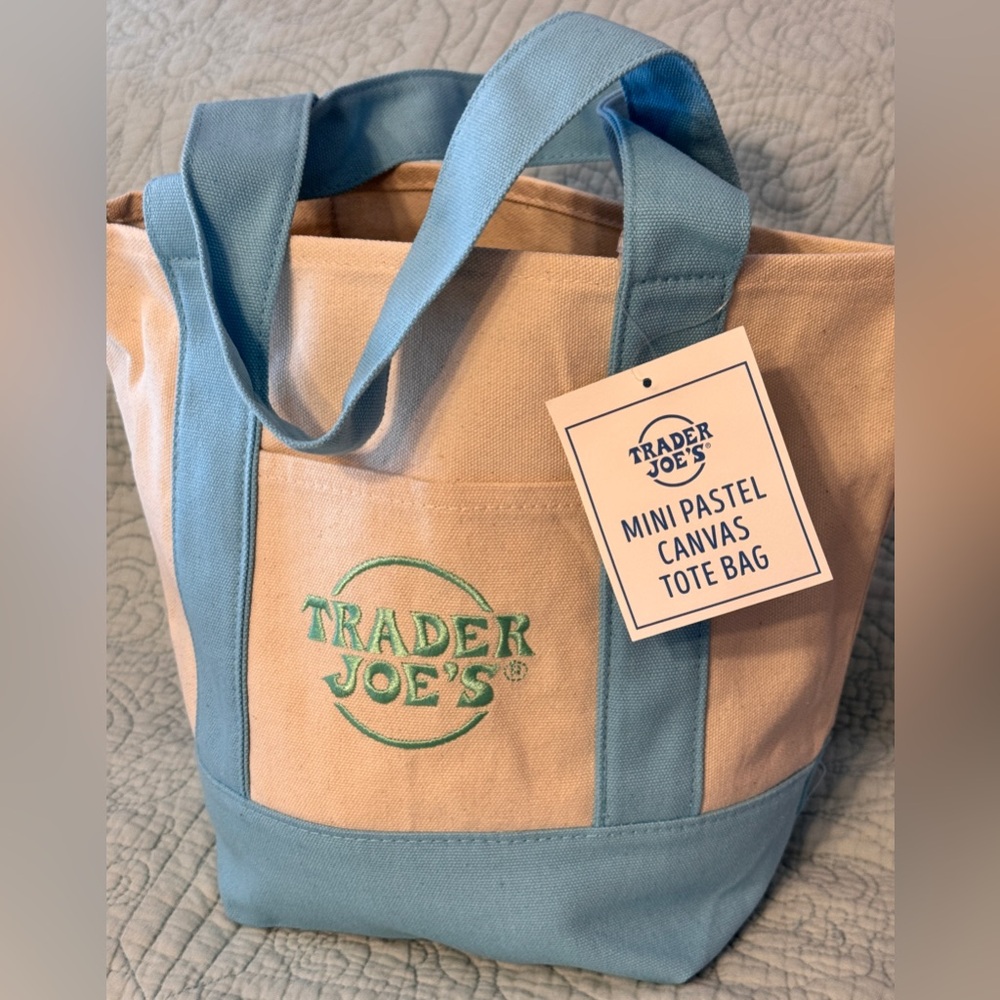 BLUE TraderJoe’s Mini Tote  NWT